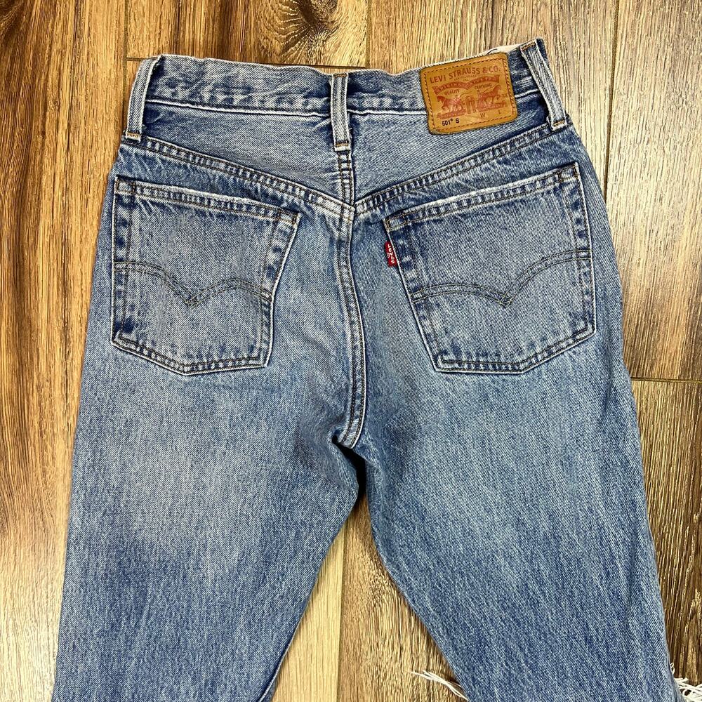 Levi's 501s Skinny white oak cone denim Jeans Selvedge - Picture 9 of 11